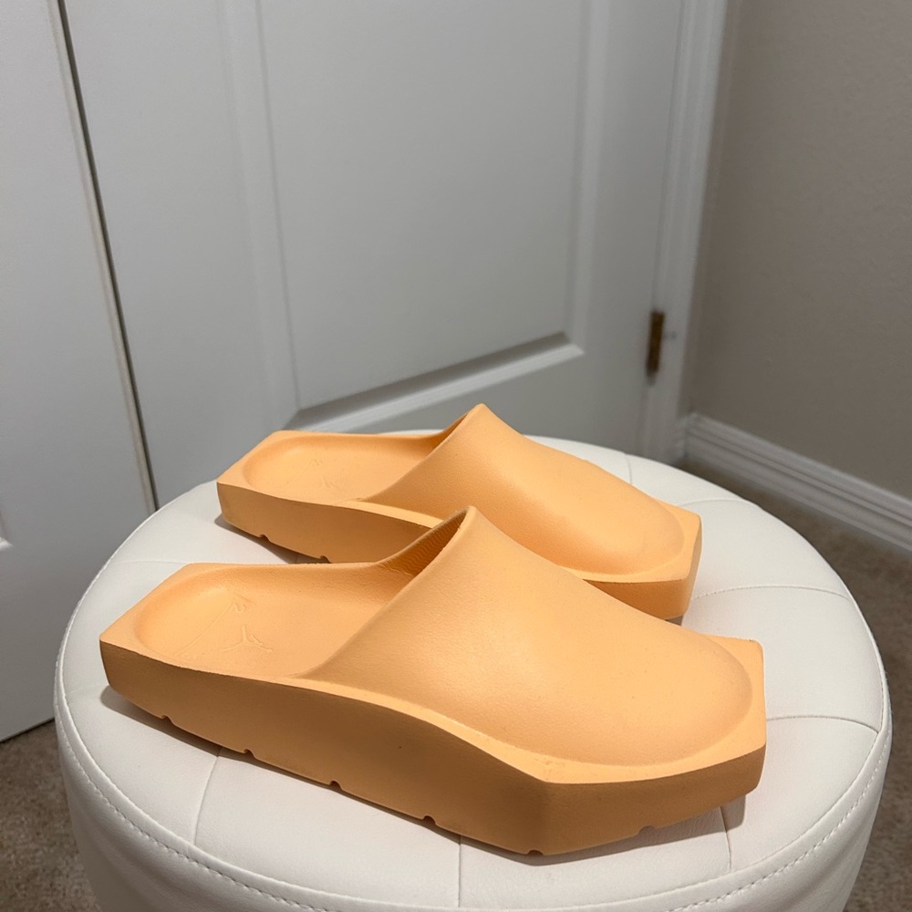 Orange Slide Sandals